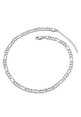 marvelous 5mm silver Figaro chain necklace 
